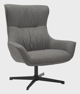 Artistiq Draaifauteuil 'Kevina' Structuurstof, kleur Grijs