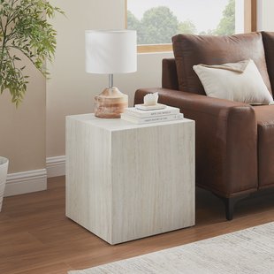 Artistiq Bijzettafel 'Helder' Travertinlook, 45 x 45cm