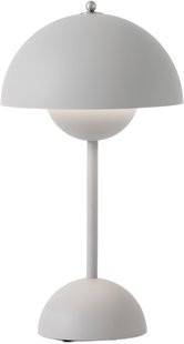 &Tradition Oplaadbare tafellamp Flowerpot VP9 - mat lichtgrijs