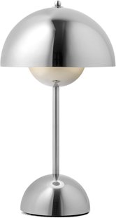&Tradition Oplaadbare tafellamp Flowerpot VP9 - chroom gepolijst