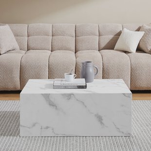 Artistiq Salontafel 'Kaitrin' Marmerlook, 90 x 60cm