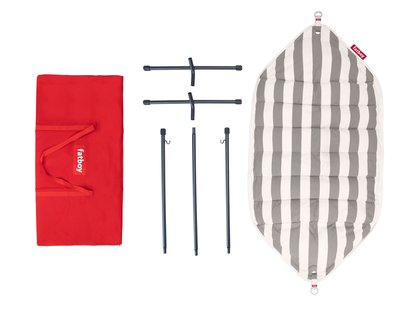 fatboy Headdemock Hangemat Superb incl. frame - stripe cacao - Black