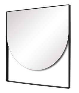 Schönbuch Wandspiegel Geo - zwart - Halboval
