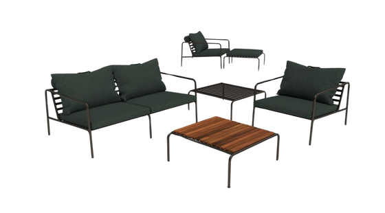 HOUE Avon Loungestoel - Sunbrella Heritage alpine green