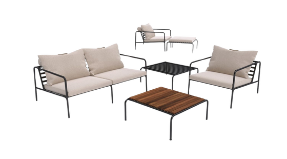 HOUE Avon Loungestoel - Sunbrella Heritage ash