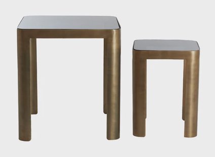 Light & Living Bijzettafel 'Oxe' Set van 2 stuks, kleur Antiek Brons