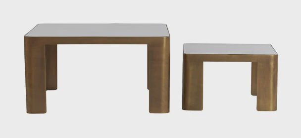 Light & Living Salontafel 'Oxe' Set van 2 stuks, kleur Antiek Brons