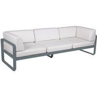Fermob BELLEVIE club sofa 3 zits - 26 stormgrijs mat - 81 witgrijs