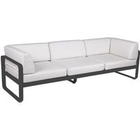 Fermob BELLEVIE club sofa 3 zits - 47 antraciet mat - 81 witgrijs