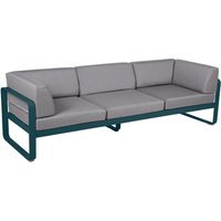 Fermob BELLEVIE club sofa 3 zits - 21 acapulcoblauw - 79 Flanelgrijs