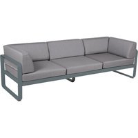 Fermob BELLEVIE club sofa 3 zits - 26 stormgrijs mat - 79 Flanelgrijs