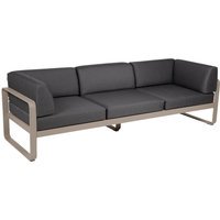 Fermob BELLEVIE club sofa 3 zits - 14 muskaat - A3 grafietgrijs