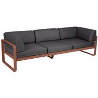 Fermob BELLEVIE club sofa 3 zits - 20 okerrood - A3 grafietgrijs