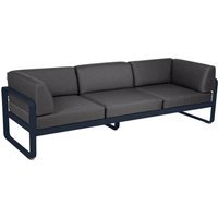 Fermob BELLEVIE club sofa 3 zits - 92 abyssblauw - A3 grafietgrijs