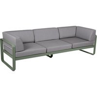 Fermob BELLEVIE club sofa 3 zits - 82 cactus mat - 79 Flanelgrijs