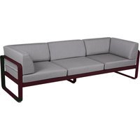 Fermob BELLEVIE club sofa 3 zits - B9 zwarte kers - 79 Flanelgrijs