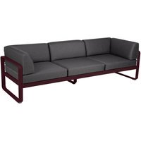 Fermob BELLEVIE club sofa 3 zits - B9 zwarte kers - A3 grafietgrijs