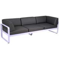 Fermob BELLEVIE club sofa 3 zits - D1 Marshmallow - A3 grafietgrijs
