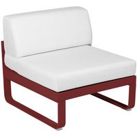 Fermob BELLEVIE Zitbank Module Midden - 43 chili mat - 81 witgrijs