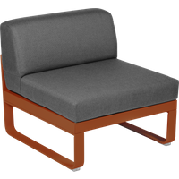 Fermob BELLEVIE Zitbank Module Midden - E2 gekonfijte sinaasappel - A3 grafietgrijs