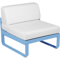 Fermob BELLEVIE Zitbank Module Midden - E1 Maya blauw - 81 witgrijs