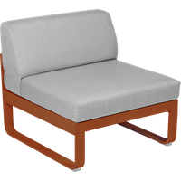 Fermob BELLEVIE Zitbank Module Midden - E2 gekonfijte sinaasappel - 79 Flanelgrijs