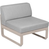 Fermob BELLEVIE Zitbank Module Midden - 14 muskaat - 79 Flanelgrijs