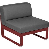 Fermob BELLEVIE Zitbank Module Midden - 43 chili mat - A3 grafietgrijs