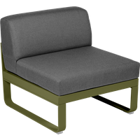 Fermob BELLEVIE Zitbank Module Midden - D3 Pesto - A3 grafietgrijs