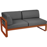 Fermob BELLEVIE hoekmodule links - E2 gekonfijte sinaasappel - A3 grafietgrijs