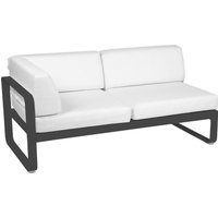 Fermob BELLEVIE hoekmodule links - 47 antraciet mat - 81 witgrijs