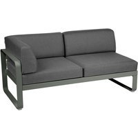 Fermob BELLEVIE hoekmodule links - 48 rozemarijn mat - A3 grafietgrijs