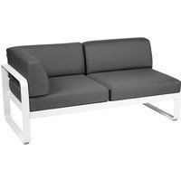 Fermob BELLEVIE hoekmodule links - 01 katoenwit - A3 grafietgrijs