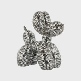 Richmond Decoratie 'Dog' Spiegel, kleur Zwart