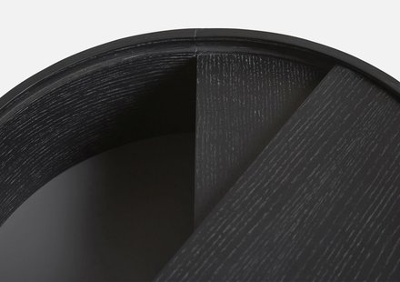 Woud Arc bijzettafel - essen zwart - Ø42 cm
