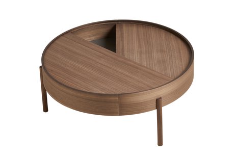 Woud Arc bijzettafel - notenhout - Ø89 cm