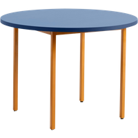 HAY Two Colour Tafel rond - Ø 105 cm - oker - blauw