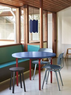 HAY Two Colour Tafel rond - blauw - red - Ø 120 cm