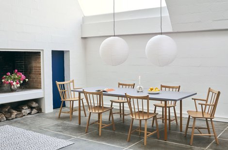 HAY Two Colour Tafel rechthoekig - 160 x 82 cm - oker - blauw