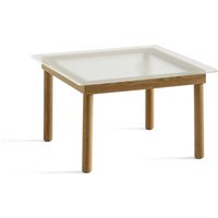 HAY Kofi Bijzettafel vierkant - reeded glass - Eiken gelakt (op waterbasis) - 60 x 60 cm