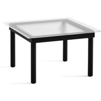 HAY Kofi Bijzettafel vierkant - reeded glass - zwarte lak op waterbasis - 60 x 60 cm