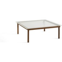 HAY Kofi Bijzettafel vierkant - reeded glass - notenhout gelakt (op waterbasis) - vierkant, 100 x 100 cm
