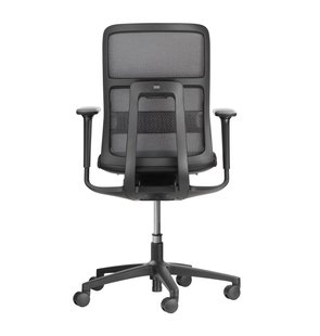 Wilkhahn AT Mesh ESP draaistoel - Wielen voor harde bodem - Racer zwart (37/99)