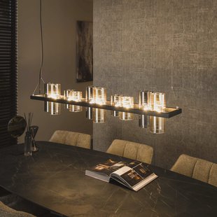 LifestyleFurn Hanglamp 'Tee' 10-lamps, Mixed glas