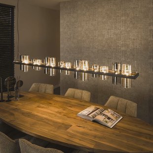 LifestyleFurn Hanglamp 'Tee' 14-lamps, Mixed glas