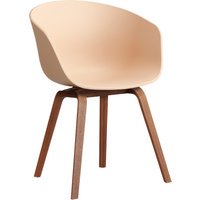 HAY About A Chair AAC 22 - pale peach 2.0 - notenhout gelakt (op waterbasis) - viltglijders