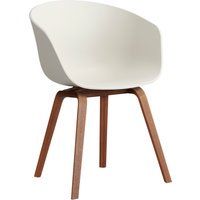 HAY About A Chair AAC 22 - viltglijders - notenhout gelakt (op waterbasis) - melange cream 2.0