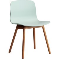 HAY About a Chair AAC 12 - dusty mint 2.0 - notenhout gelakt (op waterbasis) - Standaard glijders kunststof