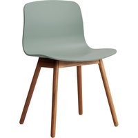 HAY About a Chair AAC 12 - fall green 2.0 - notenhout gelakt (op waterbasis) - Standaard glijders kunststof