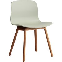 HAY About a Chair AAC 12 - pastel green 2.0 - notenhout gelakt (op waterbasis) - Standaard glijders kunststof